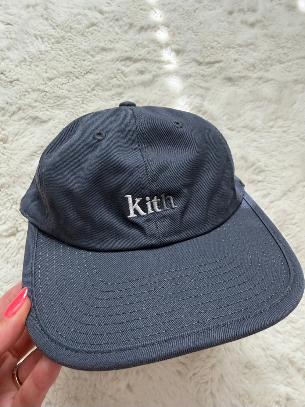 Kith Kids reversible White and grey Panel Cap